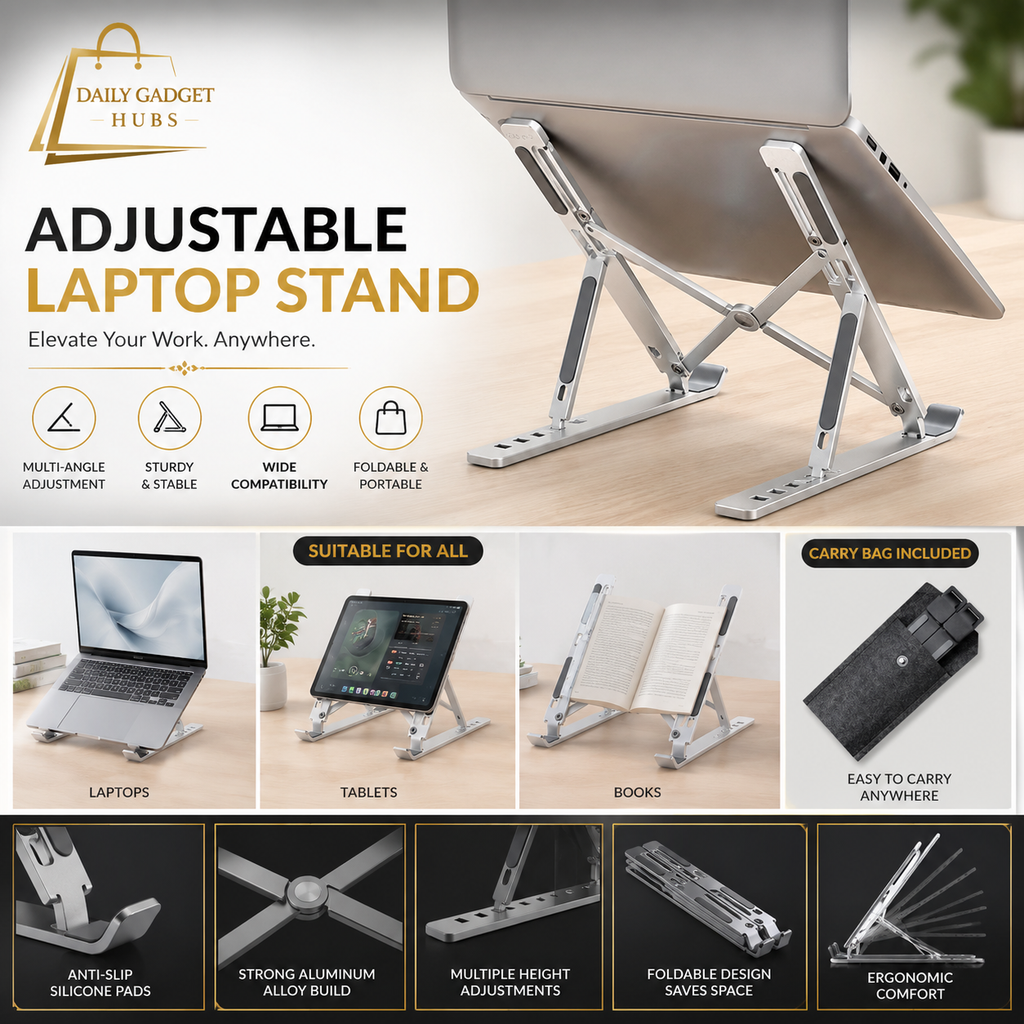 Adjustable Foldable Aluminum Laptop Stand