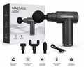Massage Gun for Muscle Recovery – Deep Tissue Portable Electric Body Massager with 4 Massage Heads & Rechargeable Battery