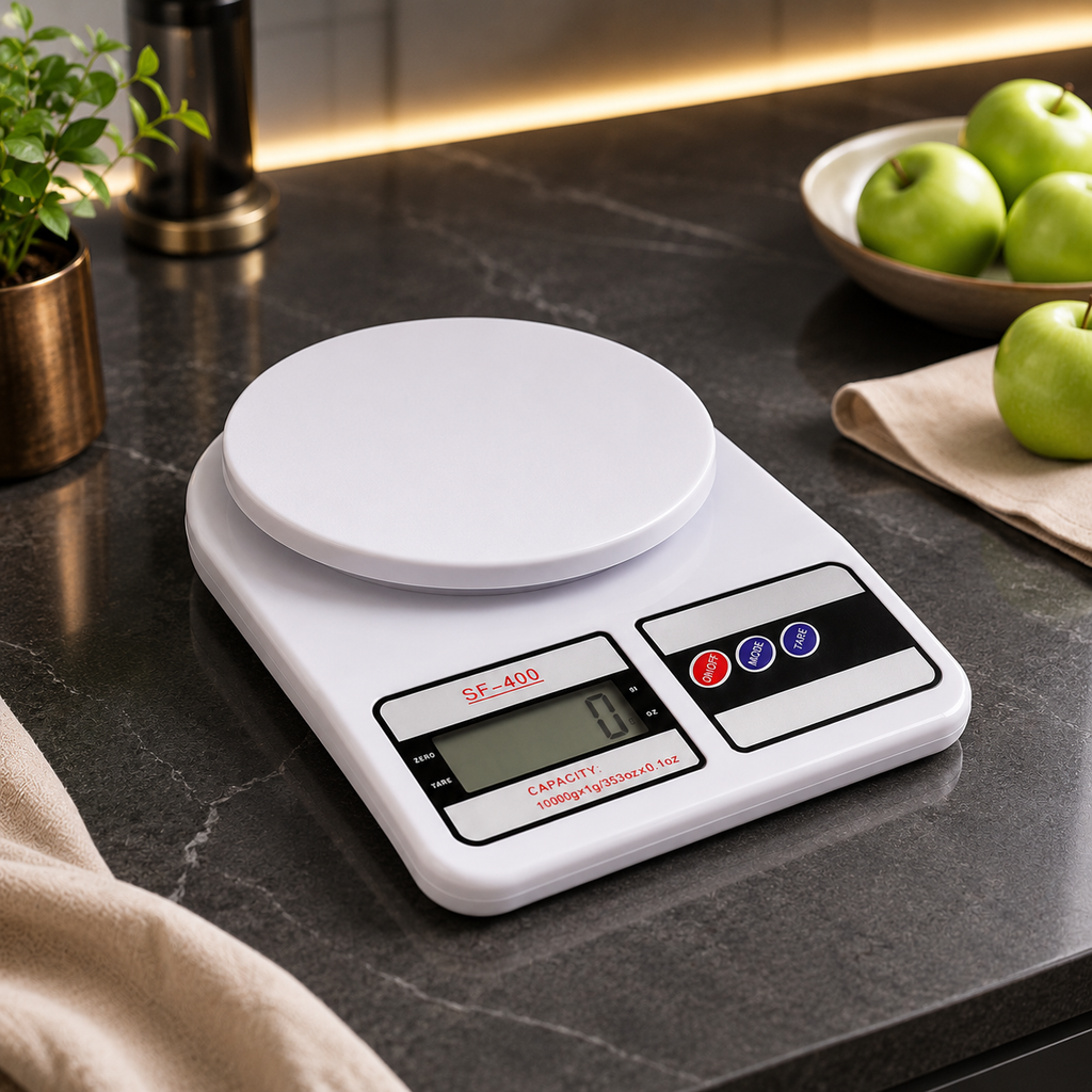 Digital Kitchen Weight Scale SF-400 – Electronic Food Measuring Scale with LCD Display | High Precision Kitchen Weighing Machine for Cooking, Baking & Diet Use