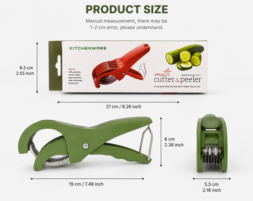 5-Blade Vegetable Cutter & Peeler – Multi-Function Kitchen Slicer