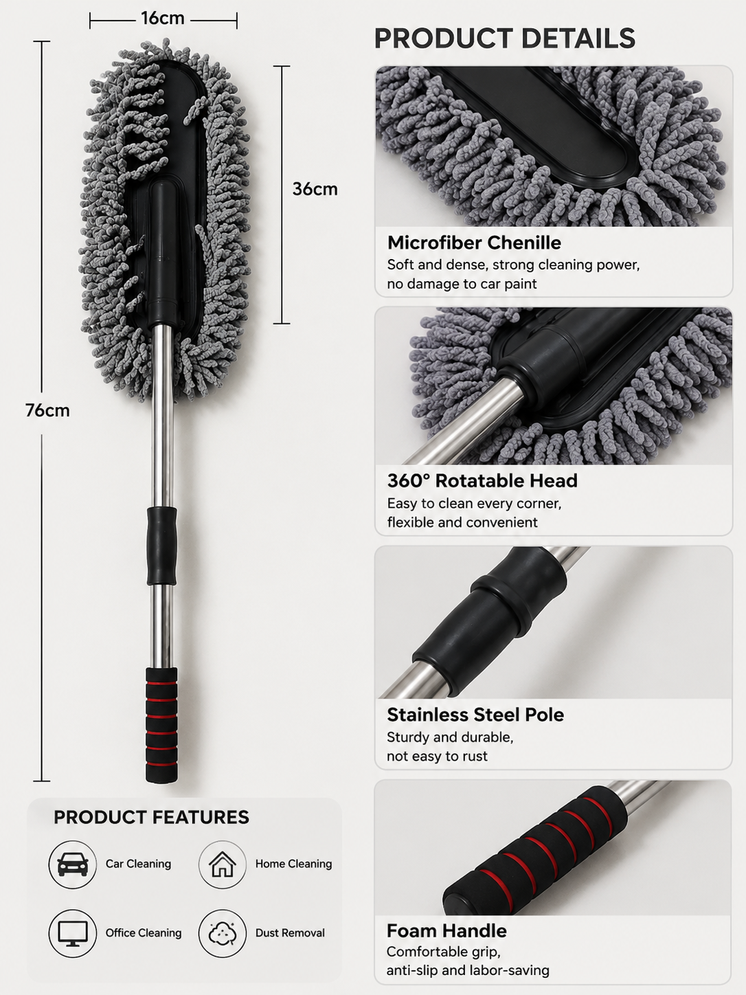 Car Duster Cleaning brush Premium Microfiber
