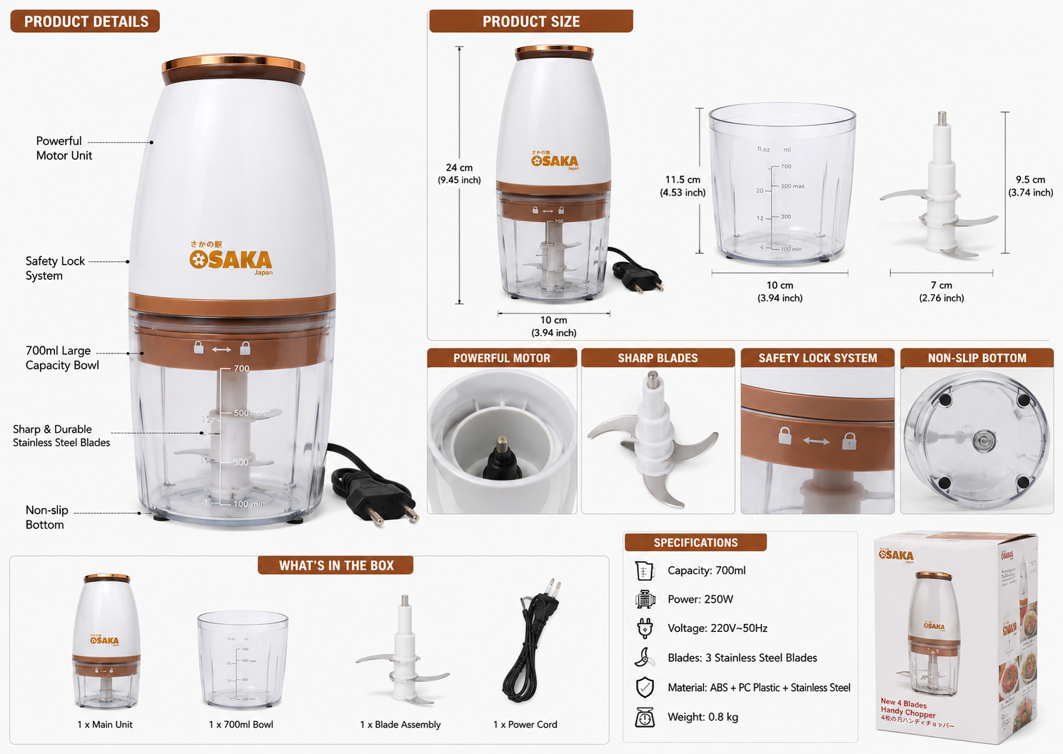 Mini Meat & Vegetable ChopperJapan Electric Food Chopper