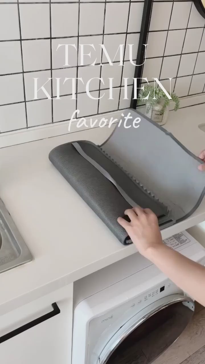 Kitchen Dish Drying Mat Rack